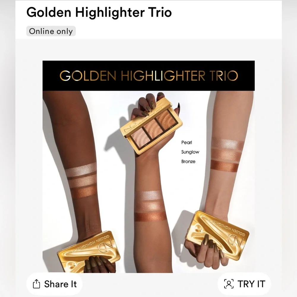 Natasha Denona Golden Highlighter Trio